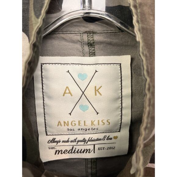 Angel Kiss Camo Utility Vest Womens medium Green Full zip Pockets‎ - Picture 4 of 10